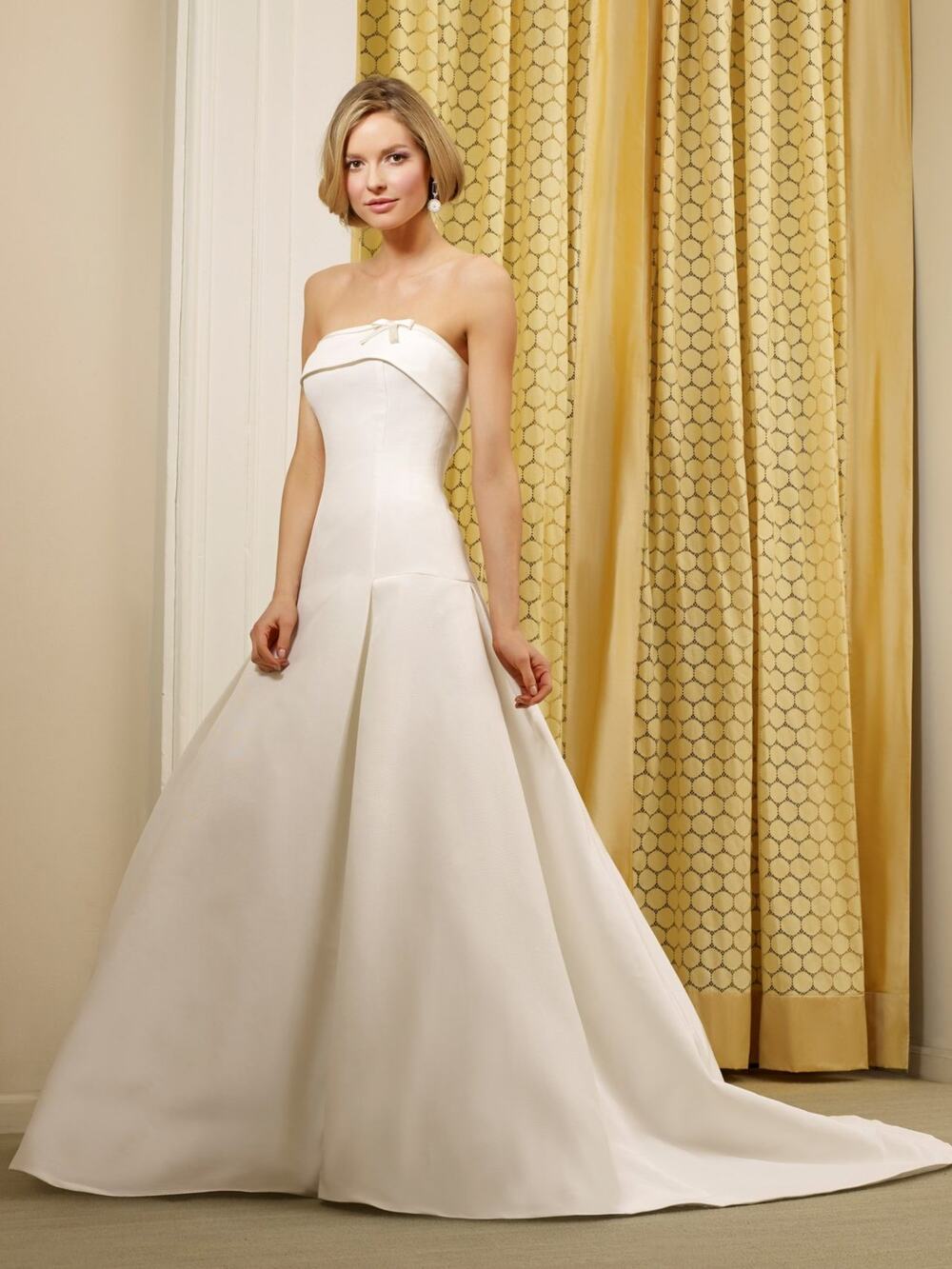 STEVEN BIRNBAUM Eloise Silk Strapless Aline Wedding Dress Size 8